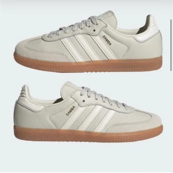 Adidas Samba OG sneakers in Aluminium / Chalk White / Wonder Beige - Picture 2 of 11